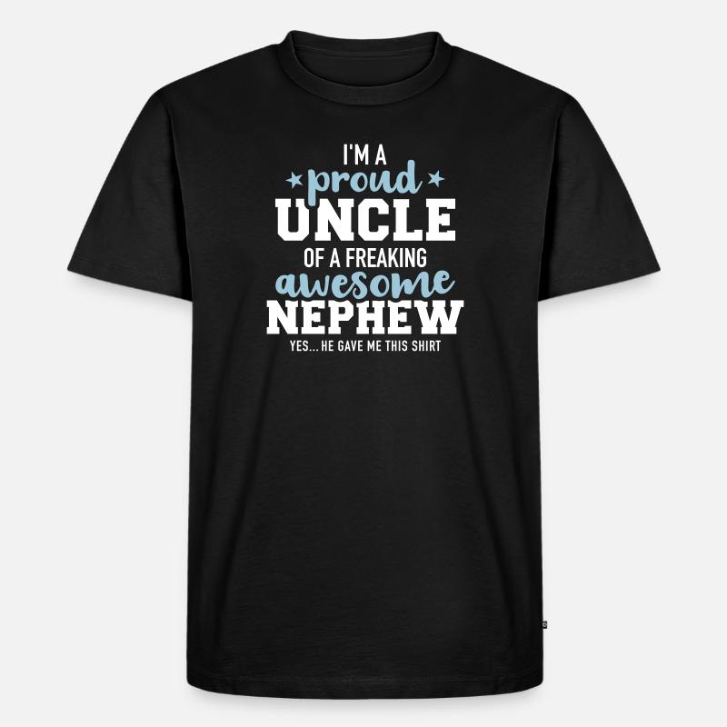 Onkel - Männer Premium Bio T-Shirt - Schwarz