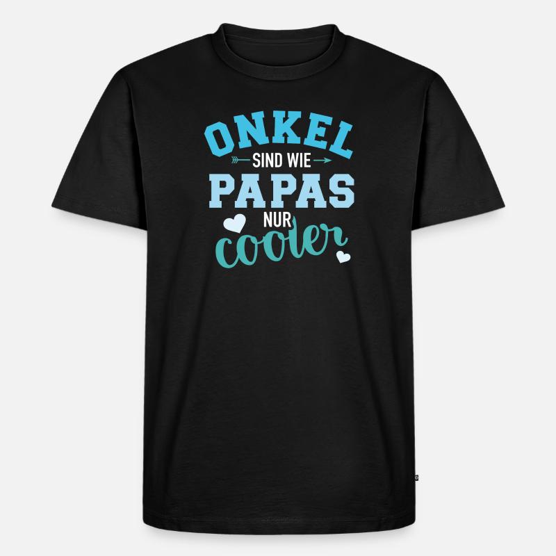 Onkel - Männer Premium Bio T-Shirt - Schwarz