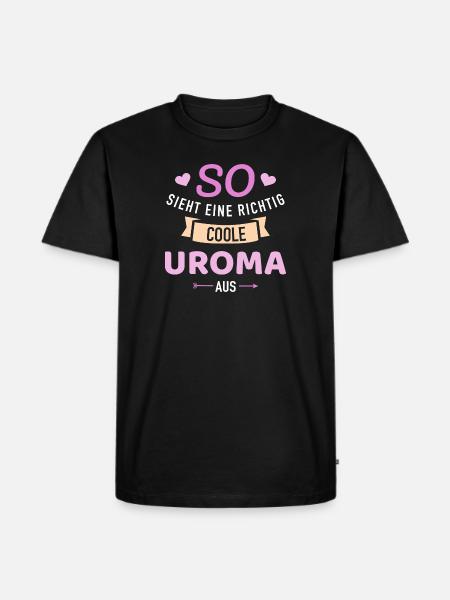 Uroma - Männer Premium Bio T-Shirt - Schwarz