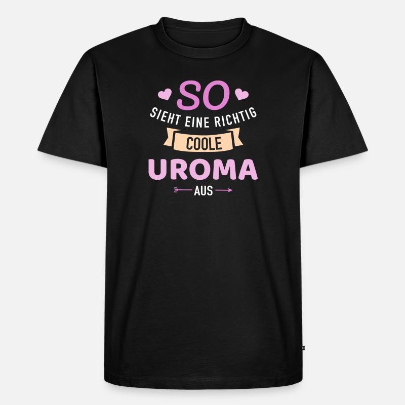 Uroma - Männer Premium Bio T-Shirt - Schwarz