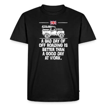 Landy - Men's Premium Organic T-Shirt - black - Front - Nico (187cm)