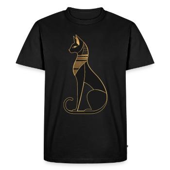Chat égyptien - T-shirt Premium bio Homme - noir - Devant - Nico (187cm)