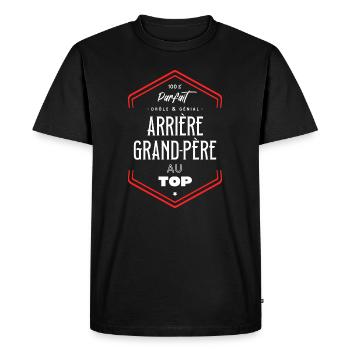Arrière grand père parfait et au top - T-shirt Premium bio Homme - noir - Devant - Nico (187cm)