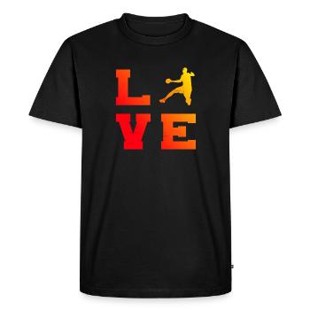 Handball Masculin Handball Handballeurs - T-shirt Premium bio Homme - noir - Devant - Nico (187cm)
