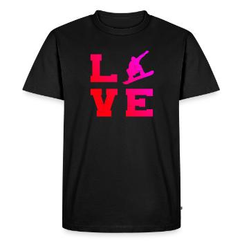 Sports d'hiver femmes snowboarders hommes snowboard - T-shirt Premium bio Homme - noir - Devant - Nico (187cm)
