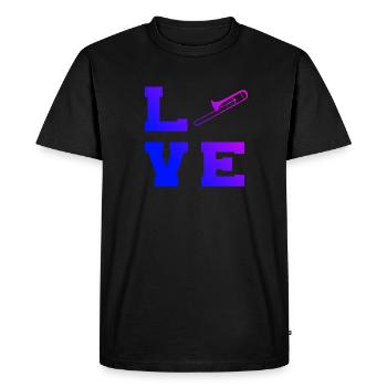 Tromboniste Brass Instrument Brass Band - T-shirt Premium bio Homme - noir - Devant - Nico (187cm)