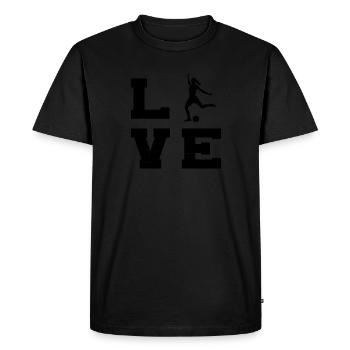 Footballeurs Football féminin Football Football Football - T-shirt Premium bio Homme - noir - Devant - Nico (187cm)