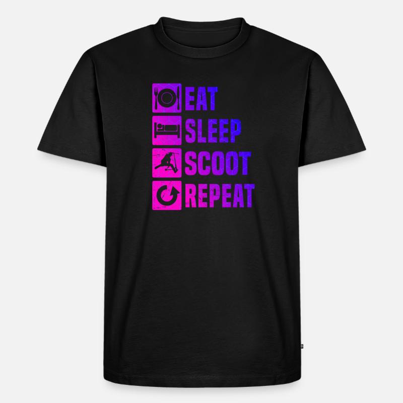 Stuntscooter Herren Tretroller Stunt Roller - Männer Premium Bio T-Shirt - Schwarz