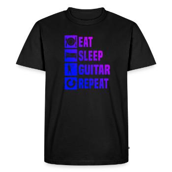Guitare Femme Guitare Egitarre Guitariste - T-shirt Premium bio Homme - noir - Devant - Nico (187cm)