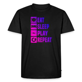 Volley-ball Volleyeur Joueur Volley Volley Volleyballsp - T-shirt Premium bio Homme - noir - Devant - Nico (187cm)