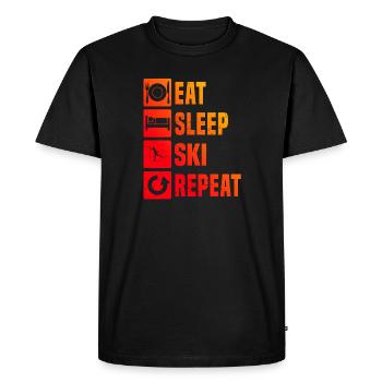 Women's Cross-Country Skiing Cross-Country Skating Classic Cross-Country Skiing - Men's Premium Organic T-Shirt - black - Front - Nico (187cm)
