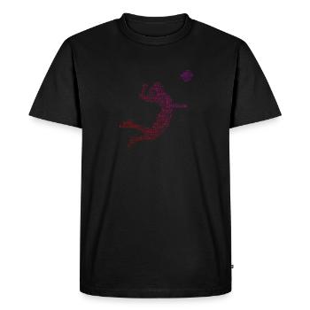 Joueurs de volleyball masculin Volleyball - T-shirt Premium bio Homme - noir - Devant - Nico (187cm)