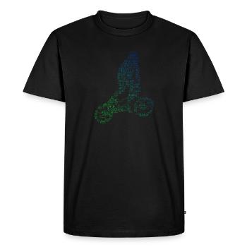 Femmes BMX Bike BMX Hommes Cyclisme BMX Bike - T-shirt Premium bio Homme - noir - Devant - Nico (187cm)