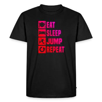 Parcours Men Women Free Runner Parkour Free Run - Men's Premium Organic T-Shirt - black - Front - Nico (187cm)