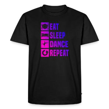 Break Dance Hommes Bboy Breakdance Hip Hop - T-shirt Premium bio Homme - noir - Devant - Nico (187cm)