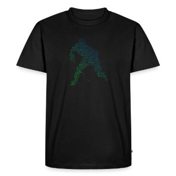 Hockey sur glace Joueuses de hockey sur glace Jeux féminins de hockey sur glace - T-shirt Premium bio Homme - noir - Devant - Nico (187cm)
