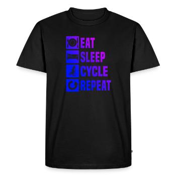 Road Bike Road Bike Road Cycling Road Cyclist - Men's Premium Organic T-Shirt - black - Front - Nico (187cm)