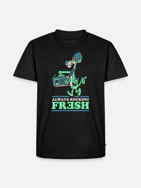 Always Rocking Fresh Tiger - Männer Premium Bio T-Shirt - Schwarz