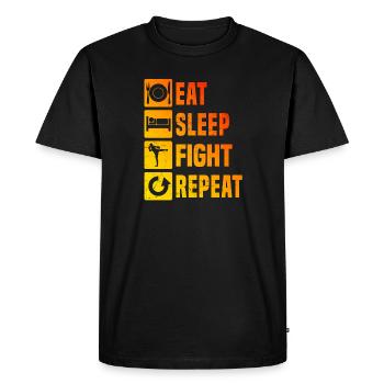 Thai Boxing Thai Boxing Thaiboxing Men Women - Men's Premium Organic T-Shirt - black - Front - Nico (187cm)