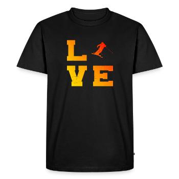 Hommes Slopestyle Femmes Freestyle Ski Ski Freestyle - T-shirt Premium bio Homme - noir - Devant - Nico (187cm)