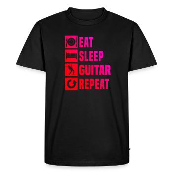 Guitariste électrique pour hommes - T-shirt Premium bio Homme - noir - Devant - Nico (187cm)