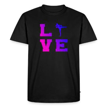 Muay Thai Boxe Thaï Féminine Boxe Thaï Masculine Boxe Thaï - T-shirt Premium bio Homme - noir - Devant - Nico (187cm)