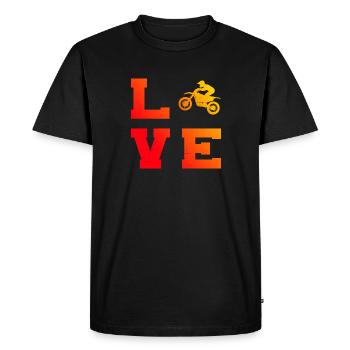 Dirt Bike Femmes Dirt Biker Freestyle Motocross - T-shirt Premium bio Homme - noir - Devant - Nico (187cm)