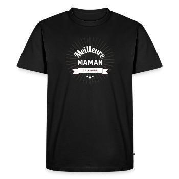 Meilleure Maman du Monde - T-shirt Premium bio Homme - noir - Devant - Nico (187cm)