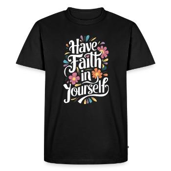 Ayez confiance en vous - T-shirt Premium bio Homme - noir - Devant - Nico (187cm)