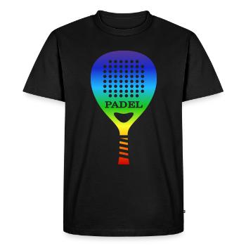 Padel PADEL TENNIS-RAINBOW PADEL PLAYER - Men's Premium Organic T-Shirt - black - Front - Nico (187cm)