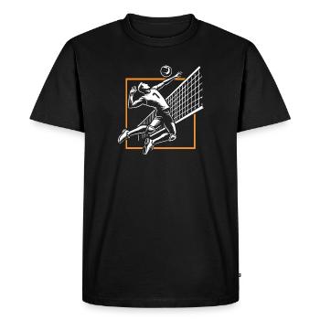 Volley-ball - T-shirt Premium bio Homme - noir - Devant - Nico (187cm)