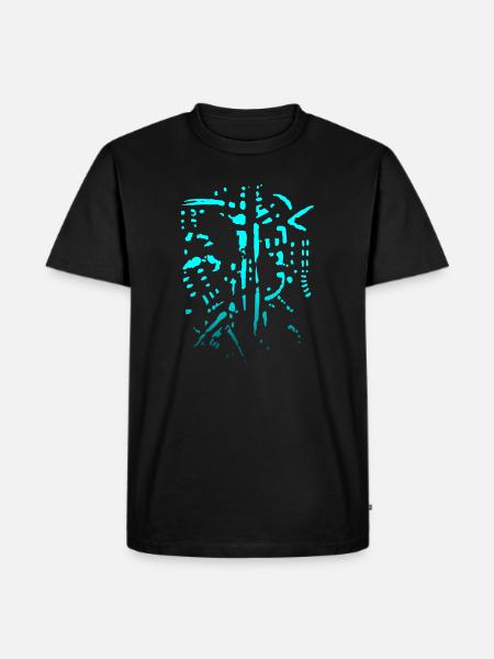 Biking Horror - Skeleton Abstract - Men's Premium Organic T-Shirt - black