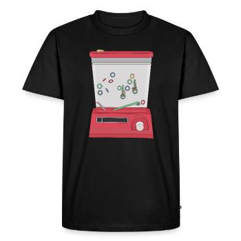 Waterful Ring Toss - Men's Premium Organic T-Shirt - black - Front - Nico (187cm)
