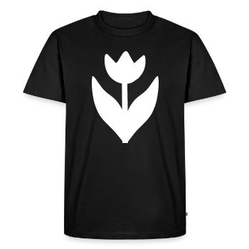 Flower White White Flower Tulip White - Men's Premium Organic T-Shirt - black - Front - Nico (187cm)