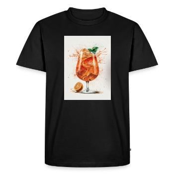 Sprizz Illustration - Men's Premium Organic T-Shirt - black - Front - Nico (187cm)
