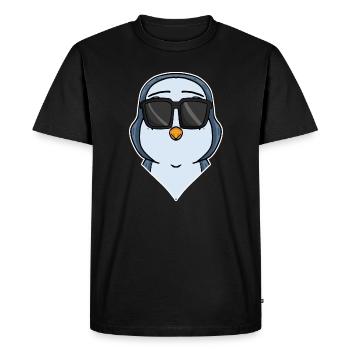 cool penguin with sunglasses - Men's Premium Organic T-Shirt - black - Front - Nico (187cm)
