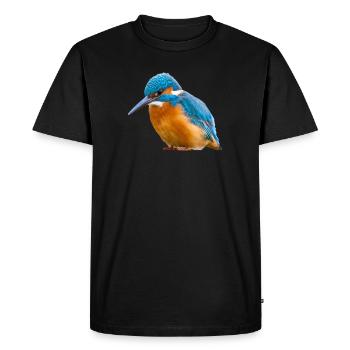 Kingfisher Kingfisher Alcedo Atthis Bird Nature - Men's Premium Organic T-Shirt - black - Front - Nico (187cm)