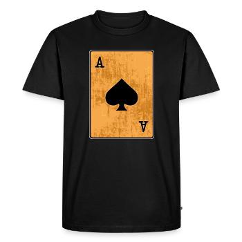 Jackpot Casino Gambling Poker Card Game Poker Round - Men's Premium Organic T-Shirt - black - Front - Nico (187cm)