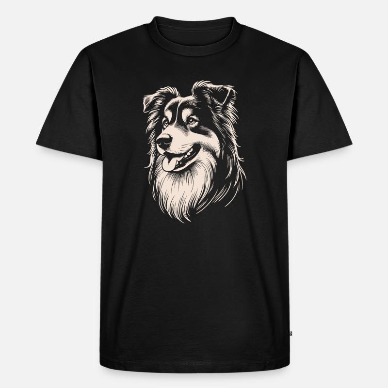 Australian Shepherd Eigenschaften - Männer Premium Bio T-Shirt - Schwarz