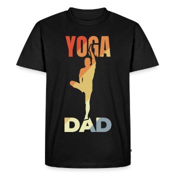 Père Yoga - T-shirt Premium bio Homme - noir - Devant - Nico (187cm)
