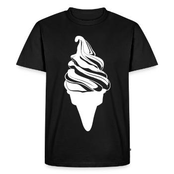 Glace molle - T-shirt Premium bio Homme - noir - Devant - Nico (187cm)