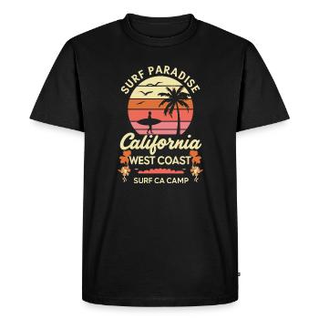 Paradis des surfeurs - T-shirt Premium bio Homme - noir - Devant - Nico (187cm)