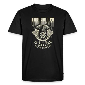 Valhalla is Calling - Men's Premium Organic T-Shirt - black - Front - Nico (187cm)