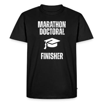 Marathon doctoral Finisher - T-shirt Premium bio Homme - noir - Devant - Nico (187cm)