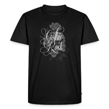 Crâne floral gothique rock - T-shirt Premium bio Homme - noir - Devant - Nico (187cm)