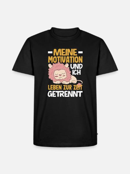 My motivation and I - currently separated - Men's Premium Organic T-Shirt - black