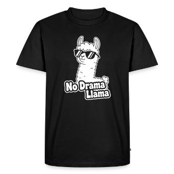 No Drama Llama Sunglasses - Men's Premium Organic T-Shirt - black - Front - Nico (187cm)