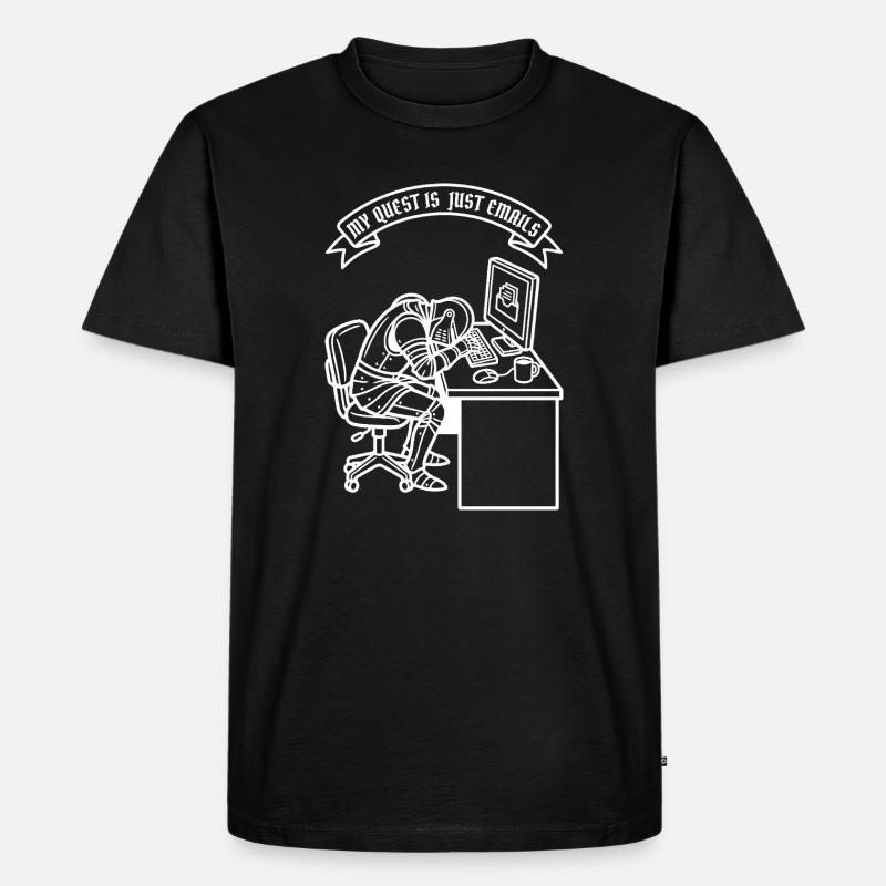 Büro Ritter Quest - Männer Premium Bio T-Shirt - Schwarz