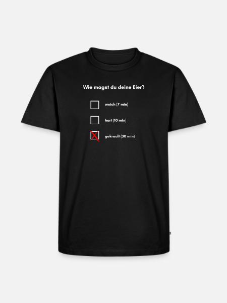 Comment aimes-tu tes œufs ? - T-shirt Premium bio Homme - noir