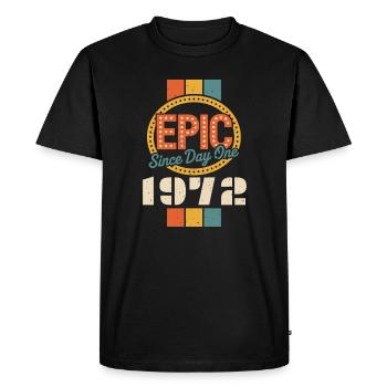 Légendaire depuis 1972 - T-shirt Premium bio Homme - noir - Devant - Nico (187cm)